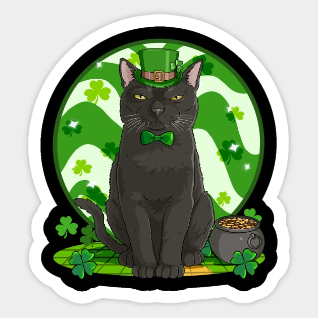 Bombay Cat St. Patricks Day Irish Leprechaun Sticker by Noseking